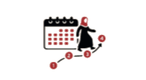 Pictogramme calendrier - année complète de cours du 14/09/2026 au 13/06/2027
