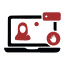 Pictogramme cours en direct par visioconférence